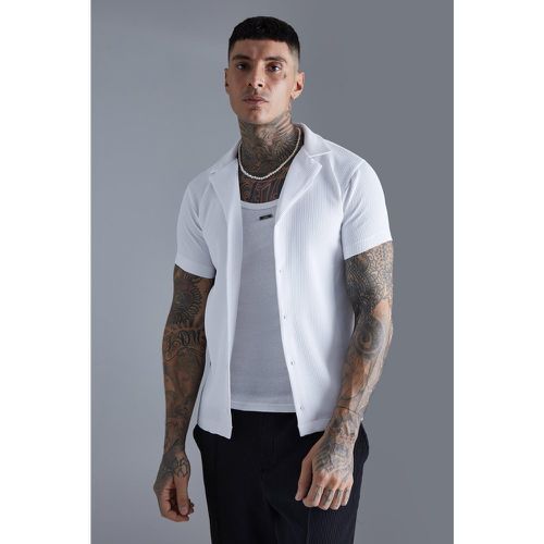 Chemise moulante plissée - S - Boohooman - Modalova