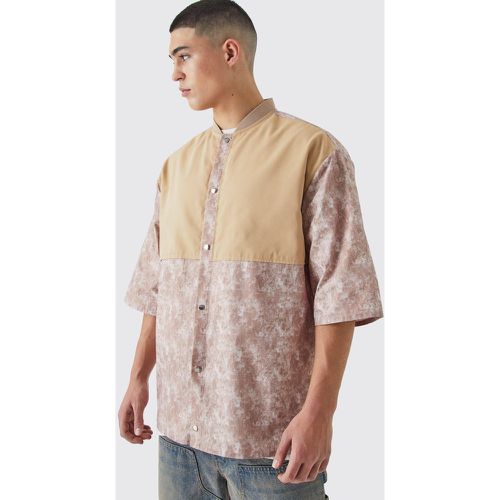 Chemise côtelée à imprimé camouflage - Boohooman - Modalova