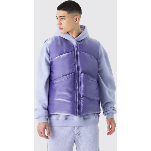 Veste sans manches métallisée en nylon - S - Boohooman - Modalova