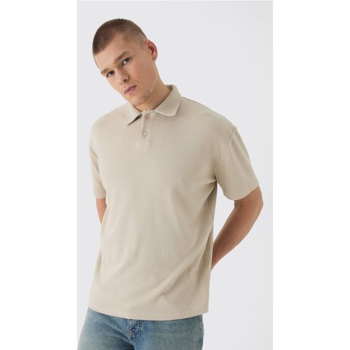 Polo oversize côtelé délavé - S - Boohooman - Modalova