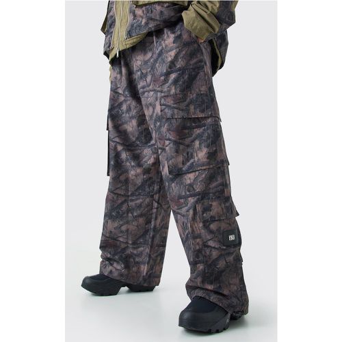 Grande taille - Pantalon cargo à taille élastiquée à imprimé camouflage - Boohooman - Modalova