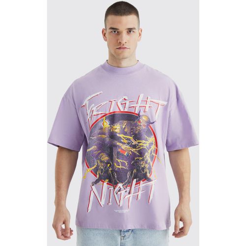 Tall - T-shirt oversize à imprimé Fright Night - Boohooman - Modalova