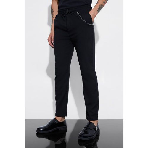 Pantalon habillé élastiqué avec chaîne - S - Boohooman - Modalova