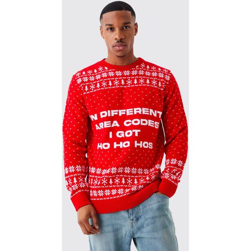 Pull de Noël à slogan I Got Ho Ho Hos - XS - Boohooman - Modalova