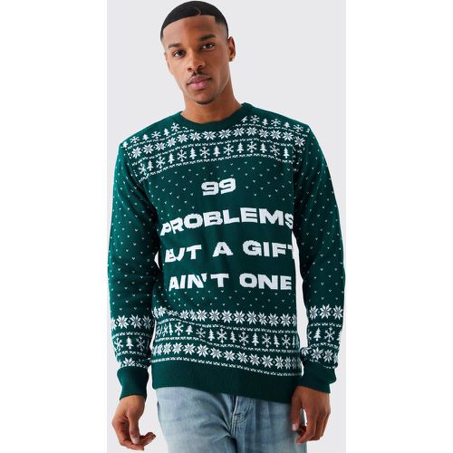 Pull de Noël à slogan 99 Problems - S - Boohooman - Modalova