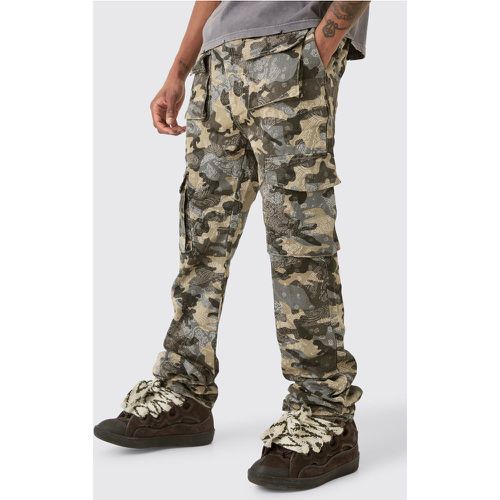 Tall - Pantalon cargo à imprimé bandana - 30 - Boohooman - Modalova