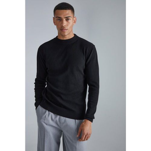 Pull côtelé à col roulé - S - Boohooman - Modalova