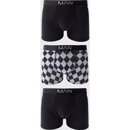 Lot de 3 boxers à carreaux - L - Boohooman - Modalova