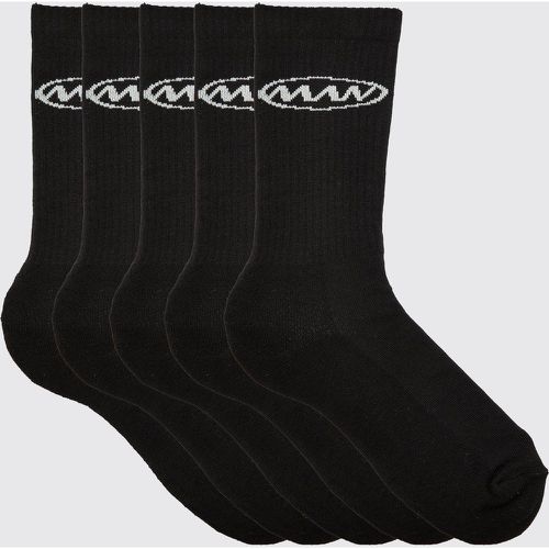 Lot de 5 paires de chaussettes à logo - MAN - Boohooman - Modalova