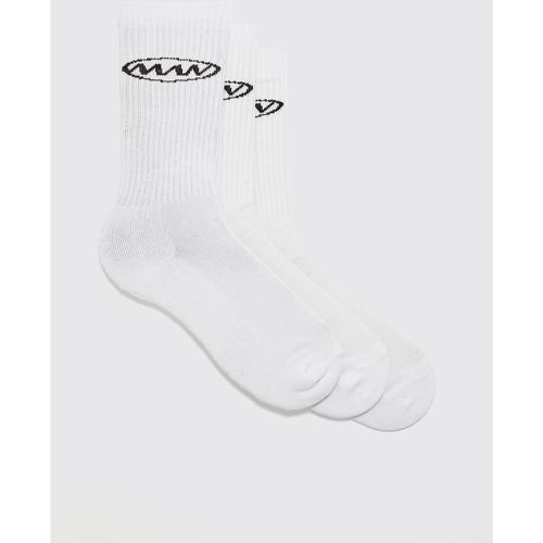 Lot de 3 paires de chaussettes à logo - MAN - ONE SIZE - Boohooman - Modalova