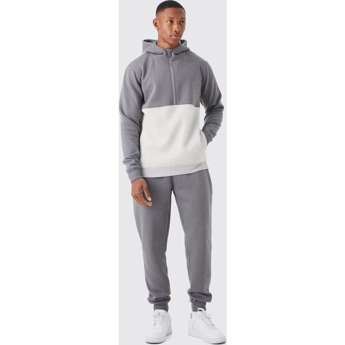 Survêtement zippé color block - S - Boohooman - Modalova