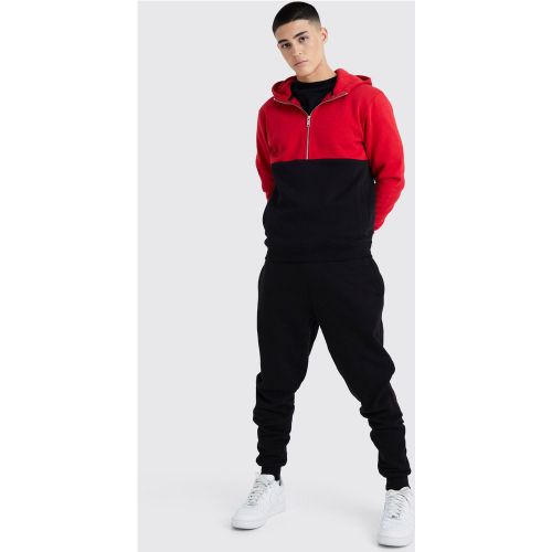 Survêtement zippé color block - M - Boohooman - Modalova
