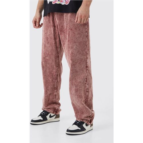 Tall - Pantalon délavé en velours côtelé - 30 - Boohooman - Modalova