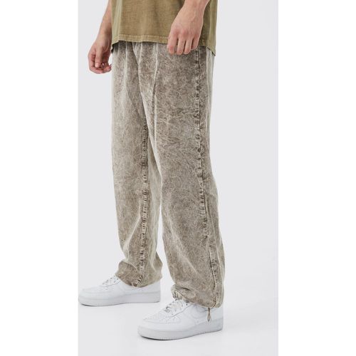 Tall - Pantalon délavé en velours côtelé - 32 - Boohooman - Modalova