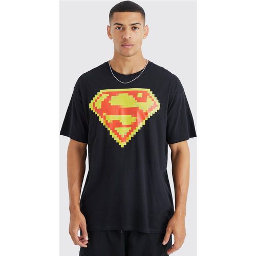 T-shirt oversize à imprimé Pixel Superman - Boohooman - Modalova