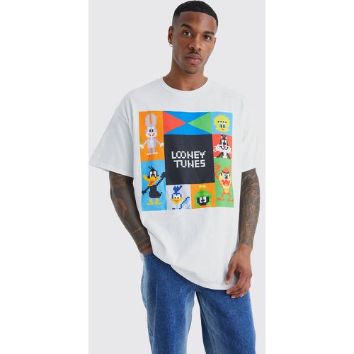 T-shirt oversize à imprimé pixel Looney Tunes - Boohooman - Modalova