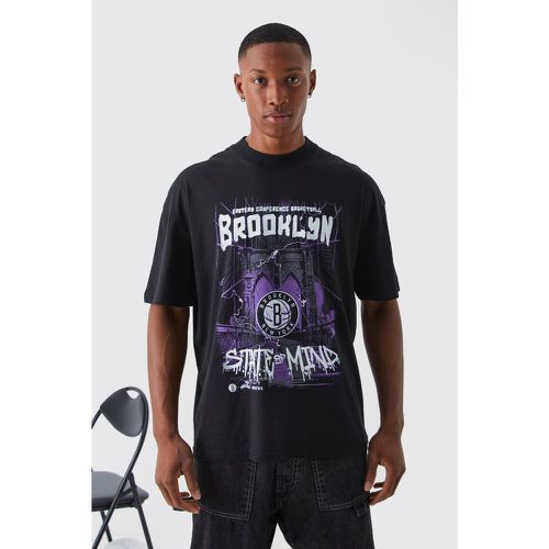 T-shirt à imprimé Brooklyn Nets - Boohooman - Modalova