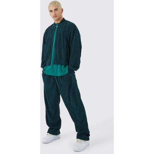 Ensemble côtelé avec bomber et pantalon large - S - Boohooman - Modalova