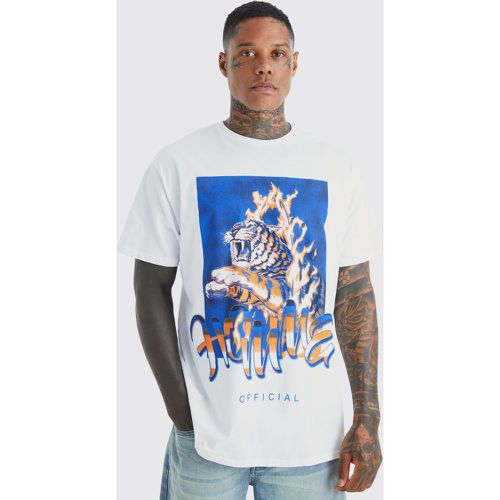 T-shirt oversize à imprimé tigre - Boohooman - Modalova