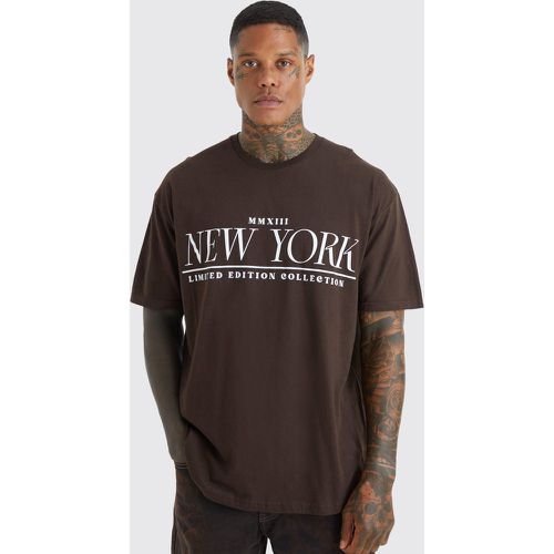 T-shirt oversize à slogan New York - Boohooman - Modalova