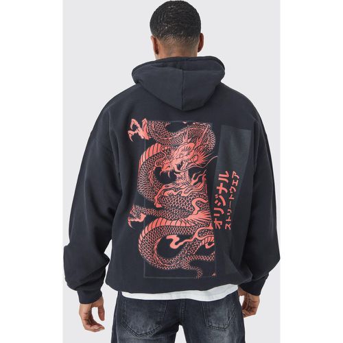 Sweat à capuche oversize imprimé dragon - L - Boohooman - Modalova