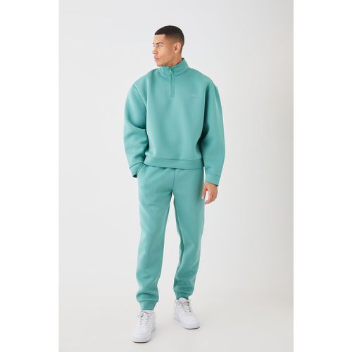 Survêtement oversize à col zippé - MAN - L - Boohooman - Modalova