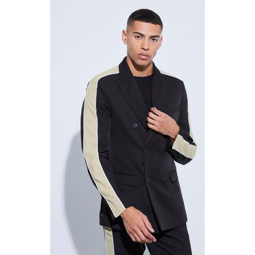 Blazer croisé à rayures - 40 - Boohooman - Modalova