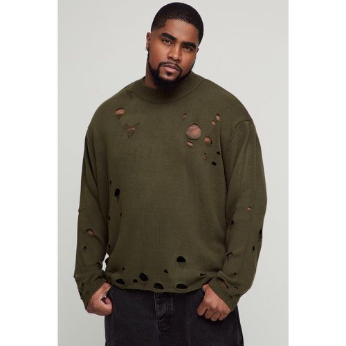 Grande taille - Pull oversize déchiré à épaules tombantes - XXL - Boohooman - Modalova