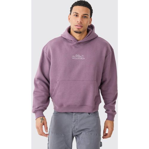 Sweat à capuche oversize à broderie Offcl homme - M - Boohooman - Modalova