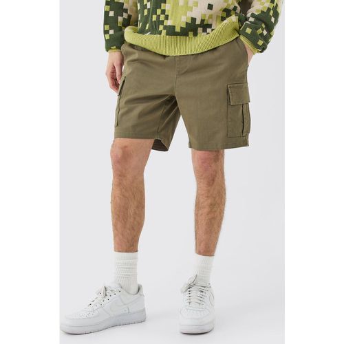 Short cargo skinny à taille élastiquée - S - Boohooman - Modalova