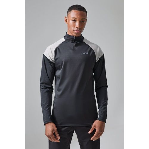 Top moulant à col zippé - MAN Active homme - S - Boohooman - Modalova