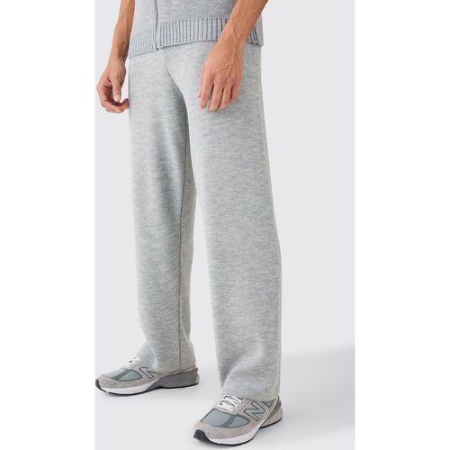 Relaxed Brushed Knitted Trouser - Boohooman - Modalova