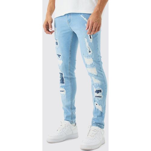 Jean skinny stretch déchiré - 32R - Boohooman - Modalova