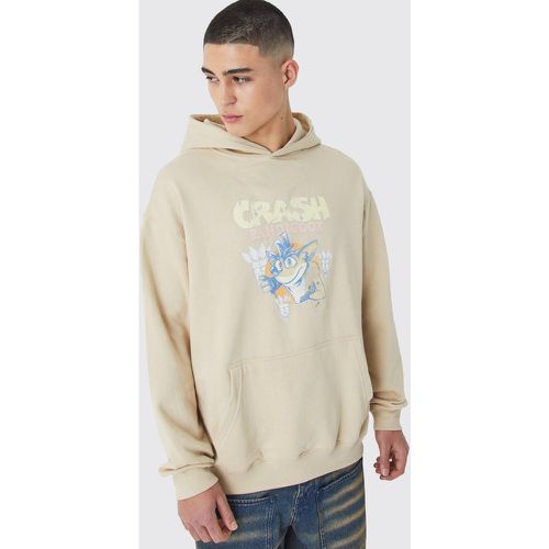 Sweat à capuche oversize à imprimé Crash Bandicoot homme - S - Boohooman - Modalova