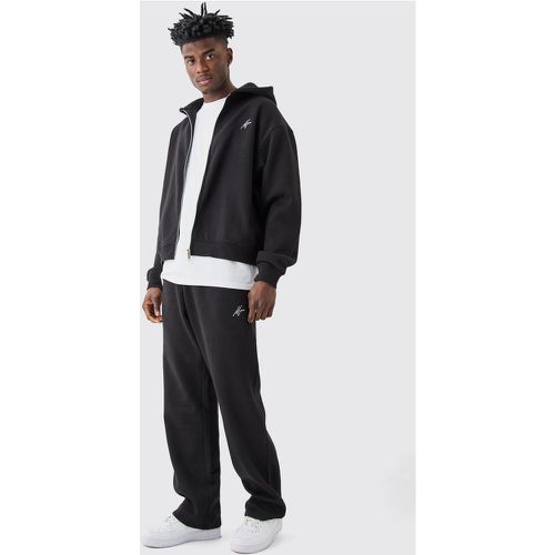 Survêtement oversize zippé - MAN - S - Boohooman - Modalova