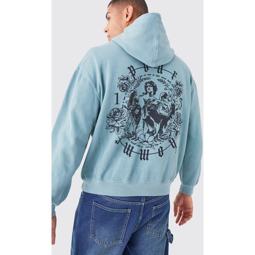 Sweat à capuche oversize surteint à imprimé fleuri - S - Boohooman - Modalova