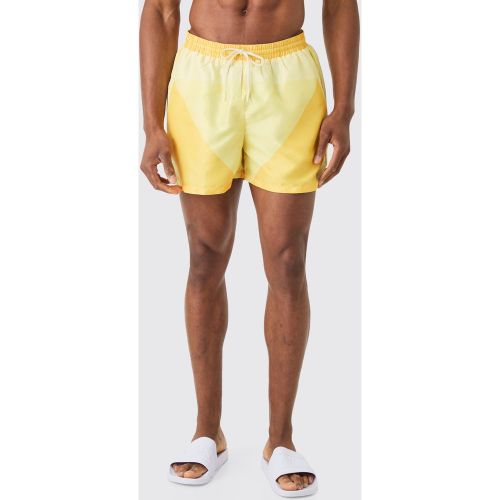Short de bain court color block - L - Boohooman - Modalova