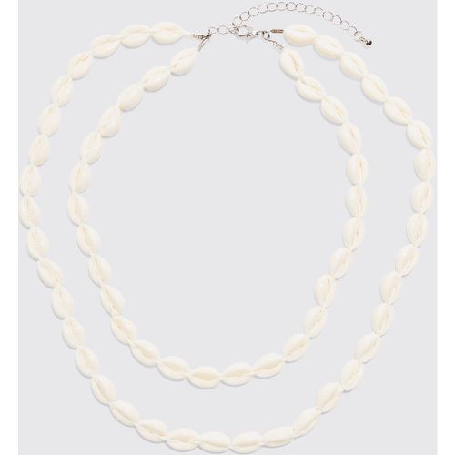 Collier superposé à chaîne coquillage - ONE SIZE - Boohooman - Modalova