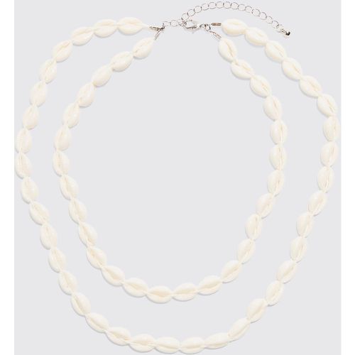 Shell Multi Layer Necklace In White - Boohooman - Modalova