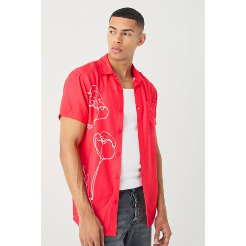 Chemise fleurie à manches courtes - L - Boohooman - Modalova