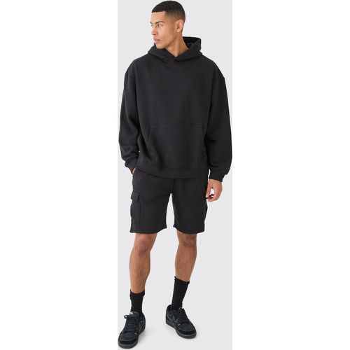 Survêtement sweat à capuche et short - S - Boohooman - Modalova