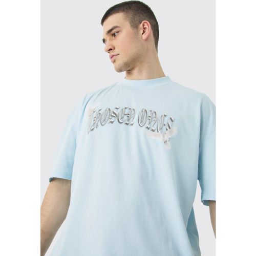 Tall - T-shirt oversize à col montant et imprimé oiseau - XL - Boohooman - Modalova