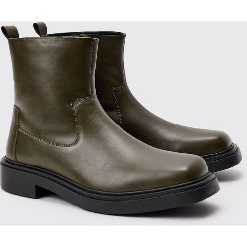 Bottines carrées zippées - 42 - Boohooman - Modalova