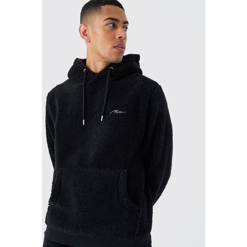 Sweat à capuche en polaire à logo - MAN homme - S - Boohooman - Modalova