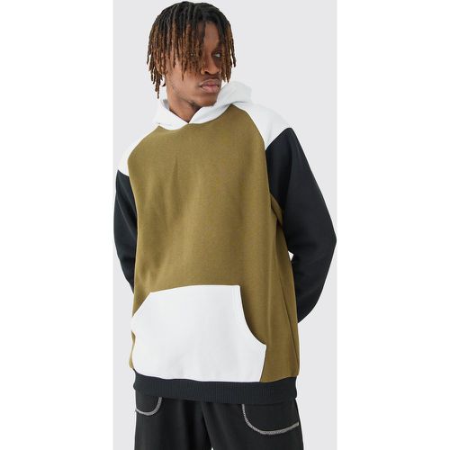 Tall - Sweat à capuche color block à manches raglan homme - M - Boohooman - Modalova