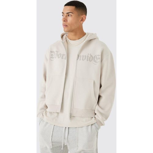Sweat à capuche oversize zippé - L - Boohooman - Modalova