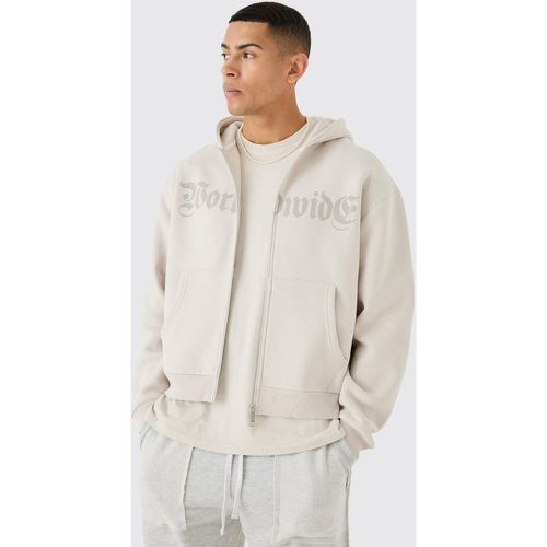 Sweat à capuche oversize zippé - M - Boohooman - Modalova