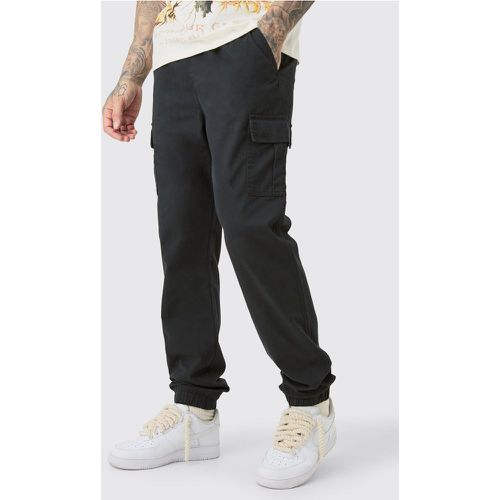 Tall - Pantalon cargo slim à taille élastiquée - L - Boohooman - Modalova