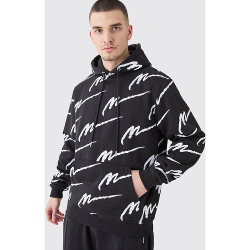 Tall - Sweat à capuche imprimé et logo - MAN - L - Boohooman - Modalova