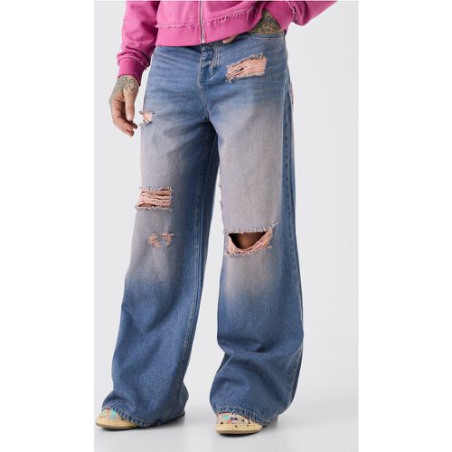 Tall - Jean extra baggy surteint effiloché - 30 - Boohooman - Modalova